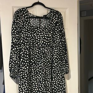 Black with white dot dress